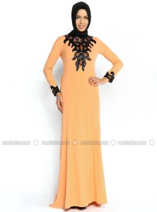 فساتين سهرة موضة 2016 ناعمة للمحجبات من تركيا